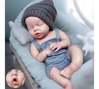 Gileutay 20in Full Solid Silicone Reborn Doll Boy Lifelike Reborn Sleeping Newborn Babies Doll That Can Drink and Pee Toy for Kids