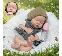 Gileutay 50cm Full Body Silicone Doll Girl Realistic Sleeping Reborn Newborn Babies That Can Drink Handmade Toy for Kids