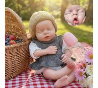 Gileutay 50cm Full Body Silicone Doll Girl Realistic Sleeping Reborn Newborn Babies That Can Drink Handmade Toy for Kids
