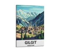 Gīlgit Pakistan Vintage Travel Poster Canvas Wall Art Decorative Bedroom Modern Home Print Picture 16x24inch(40x60cm)