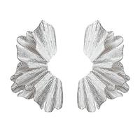 Gilieyer Flower Dangle Earrings, Silver Statement Geometric Earrings Large Gold Flower Earrings Fashion Floral Earrings Flower Dangle Earrings Elegant Earrings Jewelry for Women (style2-silver)