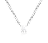 GILIEYER Mens Gothic Initial Necklace, Stainless Steel Cuban Link Chain A-Z Letter Necklace Gifts for Men Him Mens Chain Necklace Gifts for Dad Brother Husband Birthday Gifts (Letter K)
