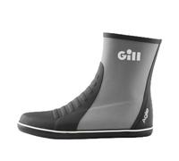 Gill Agile Sailing Boots Waterproof Natural Rubber Dinghy Racing Footwear with Non Marking High Grip Sole, Reinforced Toe Heel Support, Quick Dry Lining, Colour - Black/Ash, Size - UK 12