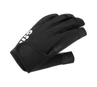 Gill Championship Short Finger Sailing Gloves Black with Dura-Grip Palm, Abrasion Resistant Grip, Pre-Shaped Ergonomic Fit, Adjustable Wrist Closure for Sailing, Kayaking, Paddle (XL)