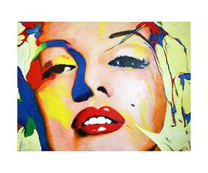 Gill Critique Mass Iconology Maralyn Monroe Painting Art Print Canvas Premium Wall Decor Poster Mural