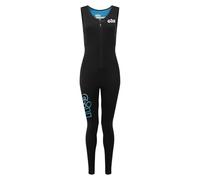 Gill Dynamic Long Jane Sleeveless Wetsuit - 3mm Thermal & Impact Protective BIO Foam, Front Zipper (Black/Seascape, 14)