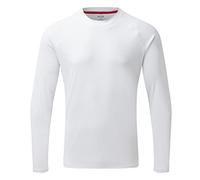 Gill Mens Long Sleeve UV Tec T-Shirt - Quick Drying & 50+ UV Sun Protection (White, XL)