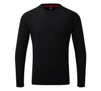 Gill Mens UV Tec Long Sleeve T-Shirt Top - 50+ UPF Sun Protection, Lightweight & Quick-Dry (Black, L)