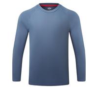Gill Mens UV Tec Long Sleeve T-Shirt Top - 50+ UPF Sun Protection, Lightweight & Quick-Dry (Storm Blue, L)