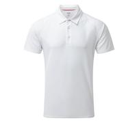 Gill Men's UV Technical Polo Shirt White Lightweight Breathable Quick Dry Moisture Wicking Short Sleeve Outdoor Casual Sportswear, Size - Medium
