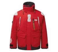 Gill OS1 Ocean Sailing Jacket - Maximum Waterproof Protection, Fully Taped Seams, Windproof, Breathable & Highly Durable (Red, XS)