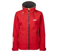 Gill OS3 Womens Coastal Sailing Jacket - Waterproof & Stain Repellent (Red, 16)