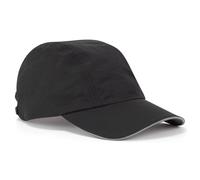 Gill Regatta Sailing Cap Hat - 50+ UV Protection, Moisture-Wicking, Quick Drying with Retainer Clip (Black, One Size)