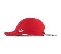 Gill Regatta Sailing Cap Hat - 50+ UV Protection, Moisture-Wicking, Quick Drying with Retainer Clip (Red, One Size)