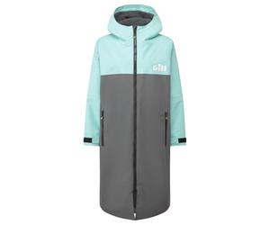 Gill Womens Sustainable Aqua Parka Changing Robe Jacket - Waterproof, PFAS Free Water Repellent, Thermal & Breathable (Eggshell/Ash, S)