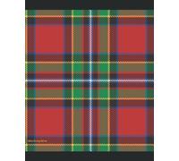 Gillespie Clan Tartan Composition Notebook • Journal • Guest Book • Diary • 70 sheets • 140 numbered pages • College Rule • 8 x 10 inches
