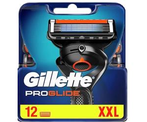 Gillette Alt, Fusion 5 ProGlide Razor Blades with Trimmer Blade for Precision and Glide Coating, 12 Replacement Blades, Orange
