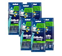 Gillette Blue II Plus Slalom Disposable Razors 8 Pack pack