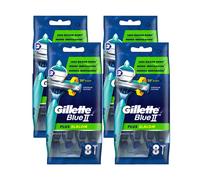 Gillette Blue II Plus Slalom Disposable Razors 8 Pack pack