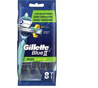 Gillette BlueII Plus Slalom Men's Disposable Razors, 8 razors