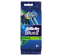 Gillette BlueII Plus Slalom Men's Disposable Razors, 8 razors