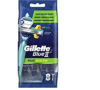 Gillette BlueII Plus Slalom Men's Disposable Razors, 8 razors