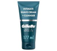 Gillette Body and Intimate 2in1 Shave Cream & Cleanser, Gentle Formula with Aloe, Formulated for Pubic Hair, Paraben Free 150 ml