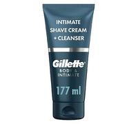 Gillette Body and Intimate Shave Cream + Cleanser, Gentle Formula, Formulated for Pubic Hair, with Aloe, Paraben Free 150 ml