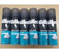 Gillette Classic Sensitive Skin Men's Shaving Foam 200ml X6 £16.39 FREEPOST