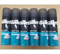 Gillette Classic Sensitive Skin Men's Shaving Foam 200ml X6 £17.99 FREEPOST