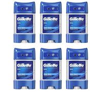 Gillette Antiperspirant Deodorant Gel For Men, 420 ml (70 ml x 6), 48-Hour Invisible Sweat and Odour Protection, Cool Wave, Packaging may vary