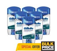 Gillette Eucalyptus Deodorant Gel 72H Sweat Odor Protect Sensitive Skin 6 x 70ml