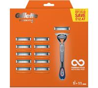 Gillette Fusion Men's Razor Blade + 11 Razors With 5-Precision Blades Bundle Kit