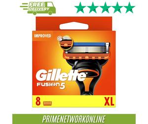 Gillette Fusion5 8 Pack XL Refill Cartridges 100% BRAND NEW ORIGINAL ⭐⭐⭐⭐⭐