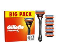 Gillette Fusion5 Men's Razor with 7 Refills and Precision Trimmer, 5 Anti-Friction Blades