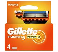 Gillette Fusion5 Power Razor Blades Men, Pack of 4 Razor Blade Refills with Precision Trimmer, 5 Anti-Friction Blades, Suitable for Mailbox
