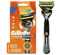 Gillette Fusion5 ProGlide Shield Shaving Razor for Men, 1 Power Razor Handle, 1 Refill, 2x Lubrication, Battery-Powered with FlexBall Handle and Preci