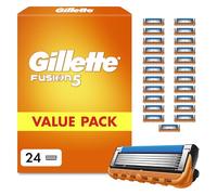 Gillette Fusion5 Razor Blades Men, Pack of 24 Razor Blade Refills with Precision Trimmer, 5 Anti-Friction Blades, Suitable for Mailbox