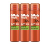 Gillette Fusion5 Ultra Sensitive Shaving Gel for Men 200ml x3