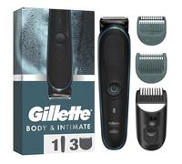 Gillette Intimate Trimmer i5, Mens Body Groomer with Lifetime Sharp Blades, Pubic Hair & Ball Trimmer for Men, Waterproof Body Shaver, Wet/Dry Use, Includes Rechargeable Battery