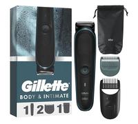 Gillette Intimate Trimmer i5 - Pubic Hair & Body Groomer for Men, SkinFirst Waterproof Manscaping Trimmer, Cordless Wet/Dry Body Hair Shaver for Private Parts & Sensitive Areas