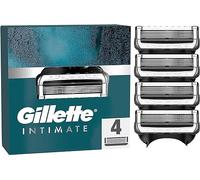 Gillette Intimate Wet Razor Replacement Blades for Men with Improved Lubricating Strip for Smooth Use, Dermatologically Tested (4 Pack)