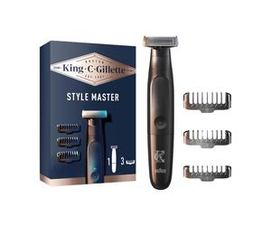 Gillette King C Style Master Beard Trimmer Stubble Trimmer & Electric Shaver With One 4D Blade Includes 3 Comb Attachments 1 Set