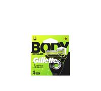 Gillette Labs Body + Intimate Replacement Blades 4 Pack