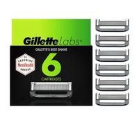 Gillette Labs Gillette Mens Razor Blade Refills, Compatible Only with GilletteLabs Razors with Exfoliating Bar and Heated Razor, 6 Razor Blade Cartridges