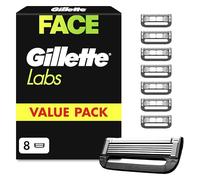 Gillette Labs Men's Razor Blades, 8 Refills | Heated Razor Blades Men with Exfoliating Bar, Shaving Blades, Compatible with Labs Razors for Men