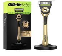 Gillette Labs Men's Razor With Champion Gold Exfoliating Bar, Reusable Handle And 1 Refill Cartridge GilletteLabs Has 5 Best Blades From The Brand, Comfortable Facial Shave