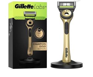 Gillette Labs Men's Razor With Champion Gold Exfoliating Bar, Reusable Handle And 1 Refill Cartridge GilletteLabs Has 5 Best Blades From The Brand, Comfortable Facial Shave