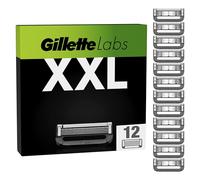 Gillette Labs Razor Blades Men, Pack of 12 Refills, Compatible with GilletteLabs with Exfoliating Bar and Heated Razor, Mens Razors Blades