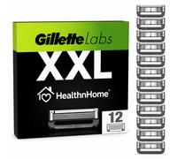 Gillette Labs Razor Blades Men, Gillette Razors for Men, Pack of 12 Razor Blade Refills, Compatible with GilletteLabs with Exfoliating Bar and Heated Razor, Mens Razors, Gillette Blades
